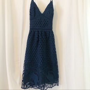 Abercrombie and Fitch Lace Blue Crochet Dress